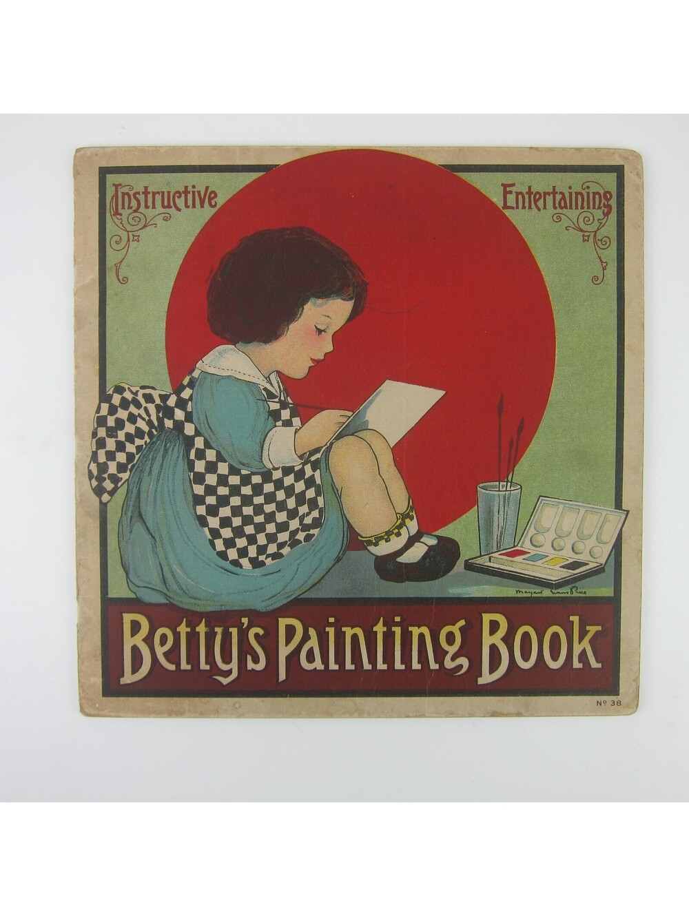 Betty's Painting Book Childrens Coloring Book Margaret Evans Price Antique 1917